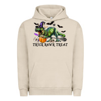 Pigment French Oak T-Rex Trick Rawr Treat Urban Hoodie - RanaPortraitStore
