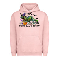 Pigment Salmon T-Rex Trick Rawr Treat Urban Hoodie - RanaPortraitStore