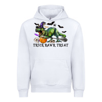 White T-Rex Trick Rawr Treat Urban Hoodie - RanaPortraitStore