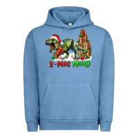 Pigment Pebble Blue t rex x mas mood Urban Hoodie - RanaPortraitStore