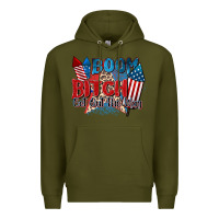Army Green boom bitch get out the way Premium Hoodie - Zillion Design Studio