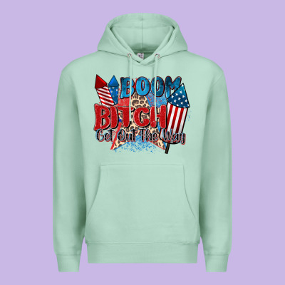 Boom Bitch Get Out The Way Premium Hoodie Designed By Zillion Design Studio