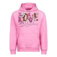 Fuchsia Pink love like jesus Urban Hoodie - texasbilliewilder