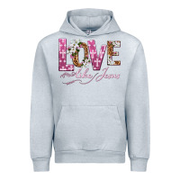 Heather Grey love like jesus Urban Hoodie - texasbilliewilder