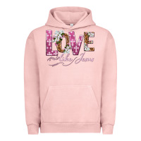 Pigment Salmon love like jesus Urban Hoodie - texasbilliewilder