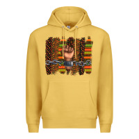 Antique Gold black history brushstroke Premium Hoodie - texasbilliewilder