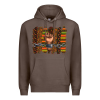 Coffee black history brushstroke Premium Hoodie - texasbilliewilder