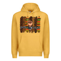 Mustard black history brushstroke Premium Hoodie - texasbilliewilder