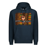 Navy black history brushstroke Premium Hoodie - texasbilliewilder