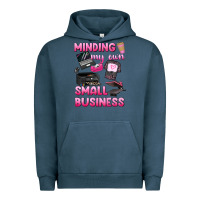 Pigment Midnight Navy minding my own small business Urban Hoodie - texasbilliewilder
