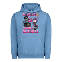 Pigment Pebble Blue minding my own small business Urban Hoodie - texasbilliewilder