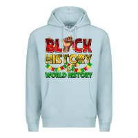 Blue Mist black history is world history Premium Hoodie - texasbilliewilder