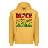 Mustard black history is world history Premium Hoodie - texasbilliewilder