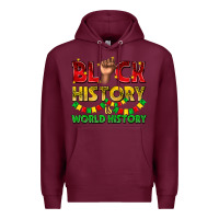 Burgundy black history is world history Premium Hoodie - texasbilliewilder
