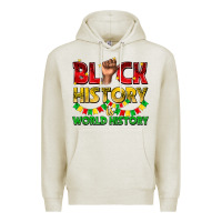 Oatmeal Heather black history is world history Premium Hoodie - texasbilliewilder