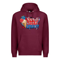 Burgundy sweet land of liberty Premium Hoodie - Zillion Design Studio