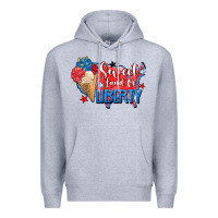 Heather Grey sweet land of liberty Premium Hoodie - Zillion Design Studio