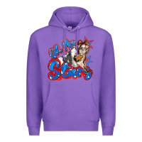 Purple oh my stars pig Premium Hoodie - Zillion Design Studio