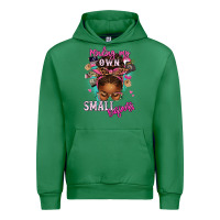 Emerald minding my own small business afro messy bun Urban Hoodie - texasbilliewilder