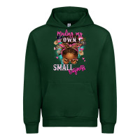 Forest Green minding my own small business afro messy bun Urban Hoodie - texasbilliewilder