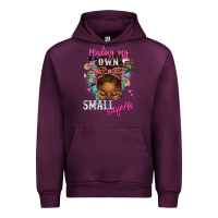 Mauve Wine minding my own small business afro messy bun Urban Hoodie - texasbilliewilder
