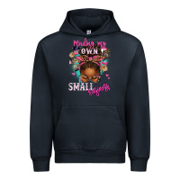 Navy minding my own small business afro messy bun Urban Hoodie - texasbilliewilder