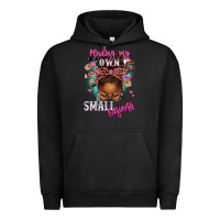 Pigment Black minding my own small business afro messy bun Urban Hoodie - texasbilliewilder