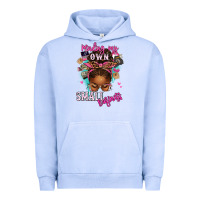 Pigment Grape Ice minding my own small business afro messy bun Urban Hoodie - texasbilliewilder