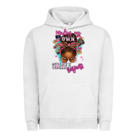 Pigment Lunar Rock minding my own small business afro messy bun Urban Hoodie - texasbilliewilder