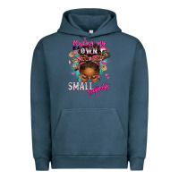 Pigment Midnight Navy minding my own small business afro messy bun Urban Hoodie - texasbilliewilder