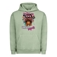 Pigment Oil Green minding my own small business afro messy bun Urban Hoodie - texasbilliewilder