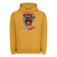 Pigment Peanut Butter minding my own small business afro messy bun Urban Hoodie - texasbilliewilder