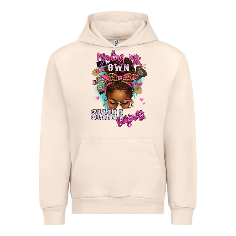 Minding My Own Small Business Afro Messy Bun Urban Hoodie by texasbilliewilder | Teevron