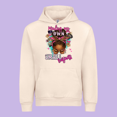 Urban Hoodie minding my own small business afro messy bun
