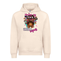 Sandshell minding my own small business afro messy bun Urban Hoodie - texasbilliewilder