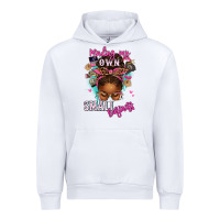 White minding my own small business afro messy bun Urban Hoodie - texasbilliewilder