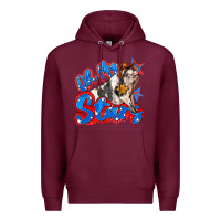 Burgundy oh my stars pig Premium Hoodie - Zillion Design Studio