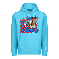 Ocean Blue oh my stars pig Premium Hoodie - Zillion Design Studio