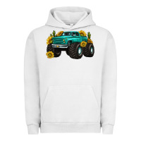 Pigment Lunar Rock monster truck with sunflower western Urban Hoodie - texasbilliewilder