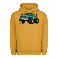 Pigment Peanut Butter monster truck with sunflower western Urban Hoodie - texasbilliewilder