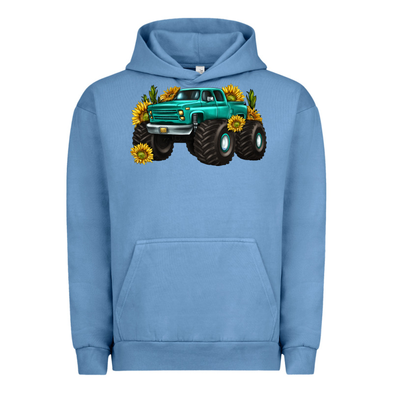 Monster Truck With Sunflower Western Urban Hoodie by texasbilliewilder | Teevron