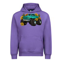 Tulip monster truck with sunflower western Urban Hoodie - texasbilliewilder