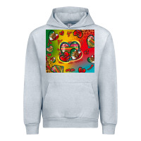 Heather Grey mexico hearts Urban Hoodie - Zillion Design Studio