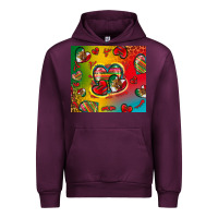 Mauve Wine mexico hearts Urban Hoodie - Zillion Design Studio