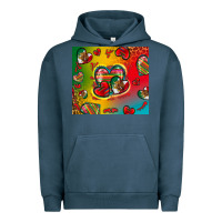 Pigment Midnight Navy mexico hearts Urban Hoodie - Zillion Design Studio