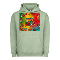 Pigment Oil Green mexico hearts Urban Hoodie - Zillion Design Studio