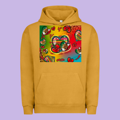 Mexico Hearts Urban Hoodie Designed By Zillion Design Studio