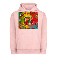 Pigment Salmon mexico hearts Urban Hoodie - Zillion Design Studio