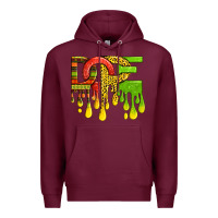 Burgundy black history juneteenth dope Premium Hoodie - texasbilliewilder