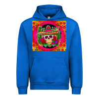Cobalt mexican skull Urban Hoodie - Zillion Design Studio